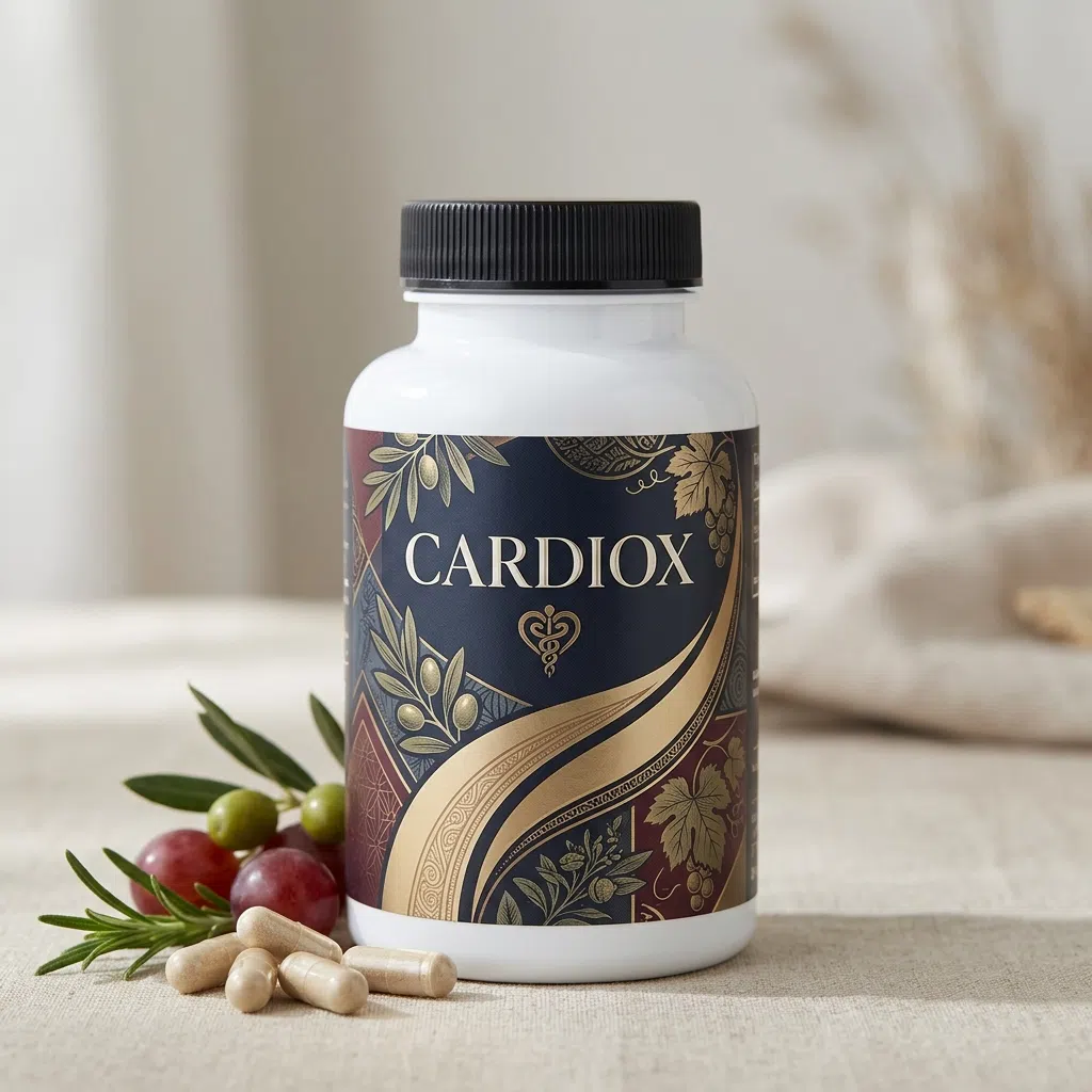 CardioX plant-based cardiovascular wellness food supplement bottle